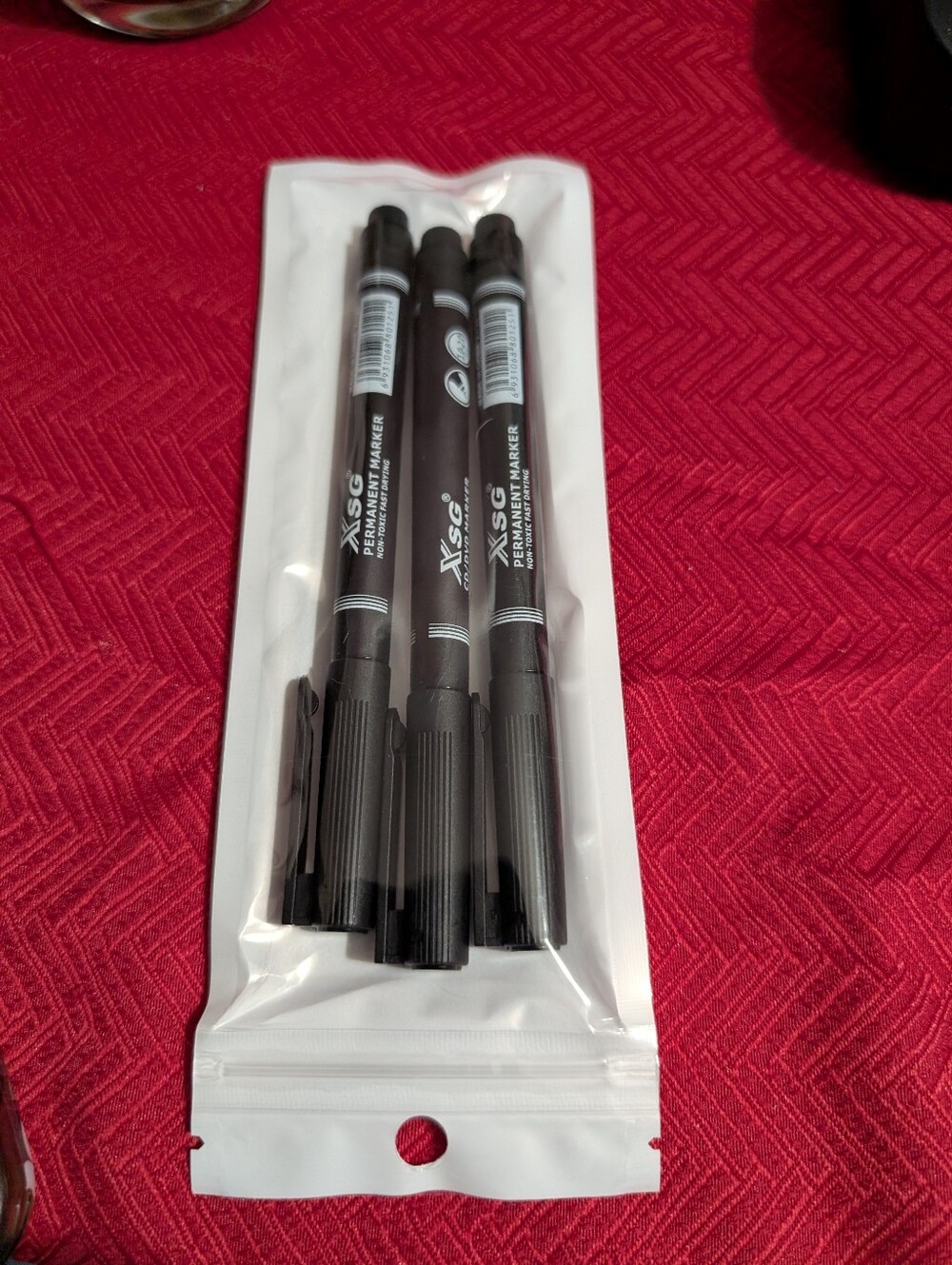 Marker Black Permanent Markers - Set of 3